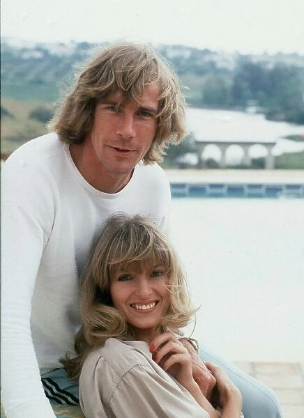 James Hunt with Jane Birbeck in Marbella May 1979