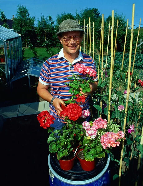 Jim McColl working in Beechgrove Garden July 1982