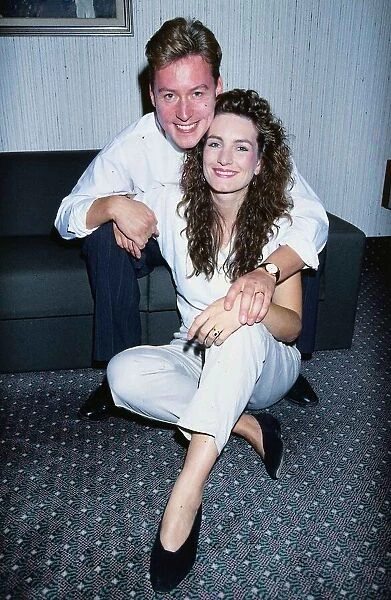 Jim White at home with his wife Fiona September 1989