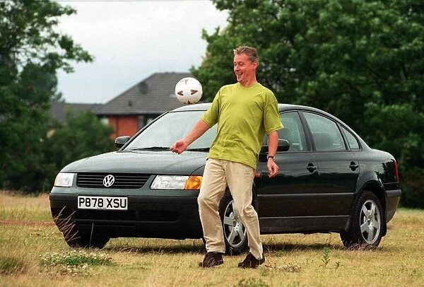Jim White - TV Presenter with Volkswagen Passat Car July 1997