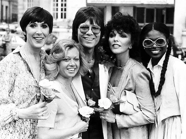 Joan Collins Actress Celebrating Cliff Richard 21years in showbiz with Patti Boulaye