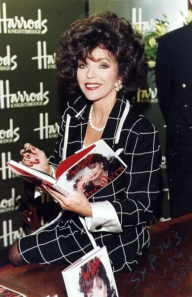 Joan Collins at book signing in Harrods - January 1994