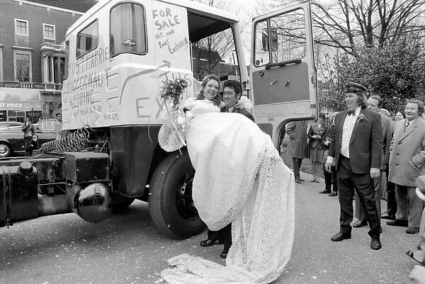 Jock Edwards with his bride, Jill Crawford, after their marriage at St