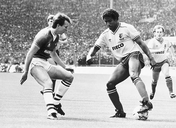 John Barnes playing for Watford against Everton in the FA Cup Final 1984