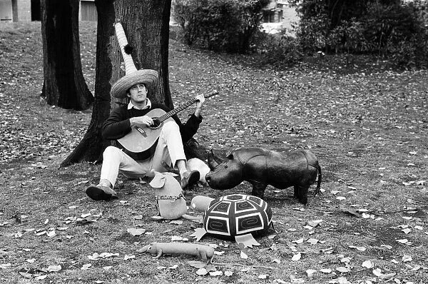 John Cleese relaxing in the garden of his home in Holland Park