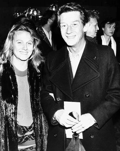 John Hurt British film actor and wife at film premiere in February 1988