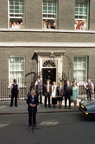 John Major, former Conservative Prime Minister leaves number 10 Downing Street after