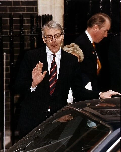 John Major Prime Minister outside No10 Downing Street London Circa 1994