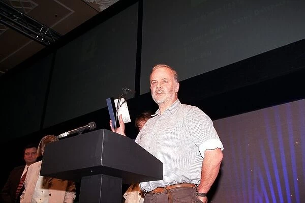 John Peel the DJ receives his award at the Sony Radio Awards