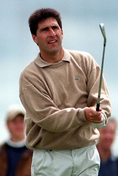 Jose Maria Olazabal golfer July 1997 practises at Troon
