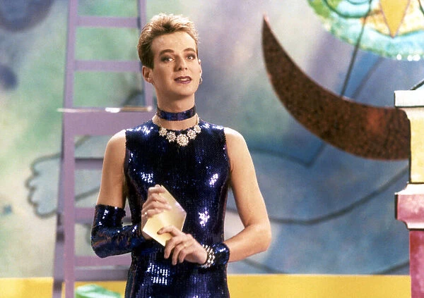 Julian Clary on the set of his Channel 4 game show Sticky Moments'
