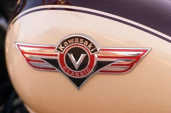 Kawasaki V Classic motorbike October 1997 logo