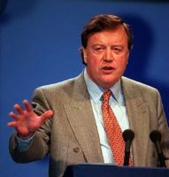 Kenneth Clarke Chancellor of the Exchequer, speaking at the Conservative Party Conference