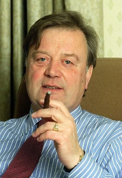 Kenneth Clarke conservative MP December 1998 working in his Parliamentary office