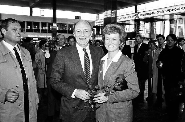 Labour leader Neil Kinnock and his wife Glenys during the 1987 Election Campaign