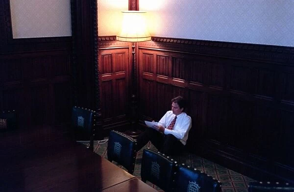 Labour leader Tony Blair prepares his conference speech in his rooms at the House of
