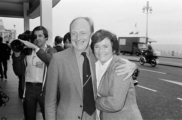 Labour Party Conference in Brighton. Neil Kinnock and wife Glenys. 3rd October 1983