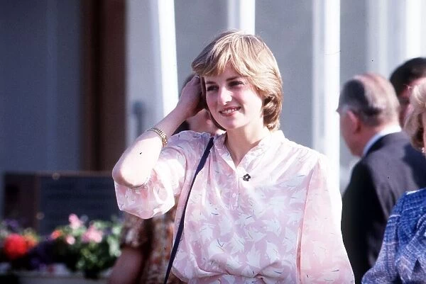 Lady Diana Spencer attending the Imperial International Polo Match at Guards Polo Club