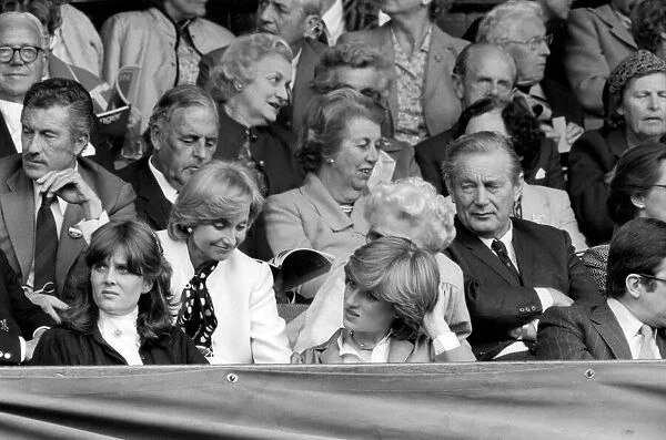 Lady Diana Spencer watching the Mens Singles semi final between John McEnroe