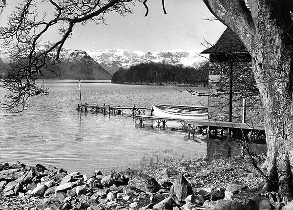 Lake District - A boat on the lake at Ullswater 4 April 1969