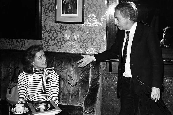 Lauren Bacall, pictured with Richard Edmunds, at a press conference at Birmingham