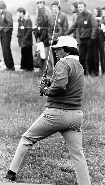 Lee Trevino contemplates the shot he has just taken golf