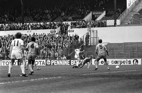 Leeds United 3 v. Coventry 0. Division 1 Football. April 1981 MF02-11-085