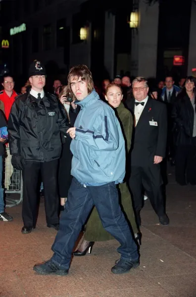 Liam Gallagher Singer September 98 Arriving for a film premiere with his wife