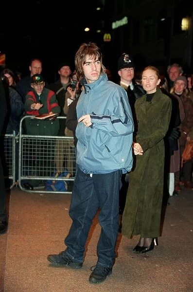 Liam Gallagher Singer September 98 Arriving for a film premiere with hus wife