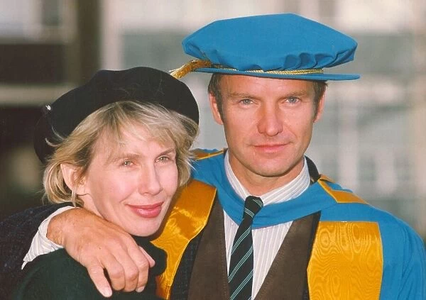Lib - Singer  /  songwriter Sting receiving his Honorary Doctorate of Music from