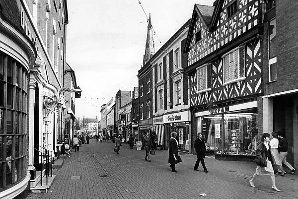 Lichfield town centre, Staffordshire. 16th November 1983