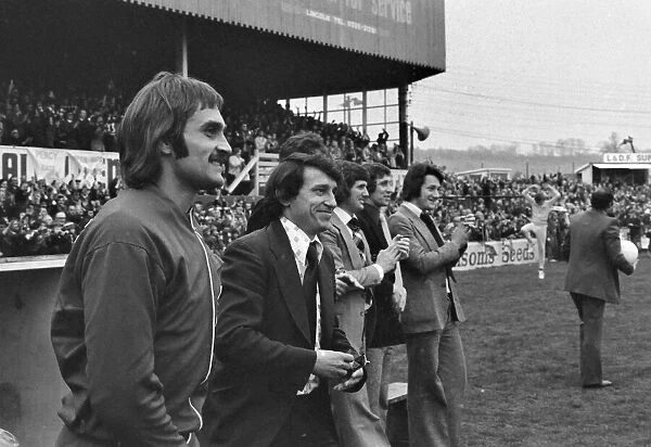 Lincoln manager Graham Taylor takes to the pitch following Lincoln City