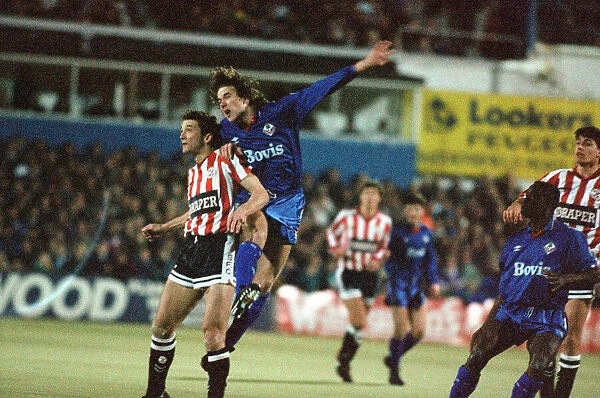 Littlewoods Cup. Oldham Athletic 2-0 Southampton 31st January 1990