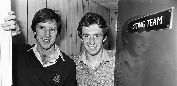 Liverpool footballers Ronnie Whelan and Kevin Sheedy pictured together in the away