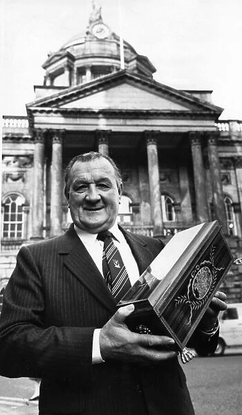 Liverpool manager Bob Paisley is granted the freedom of the city of Liverpool