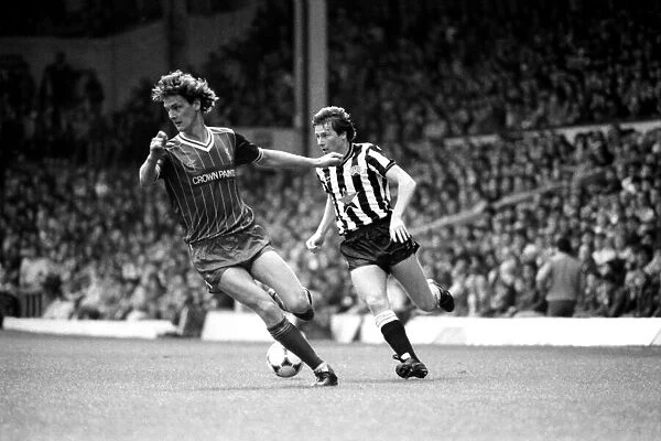 Liverpool v. Newcastle. April 1985 MF21-02-025 The final score was a Three one