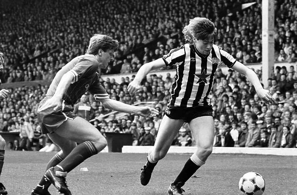 Liverpool v. Newcastle. April 1985 MF21-02-036 The final score was a Three one