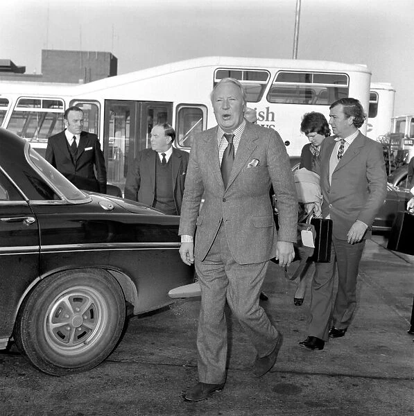 London Airport: Mr. Edward Heath. Leader of the conservative party