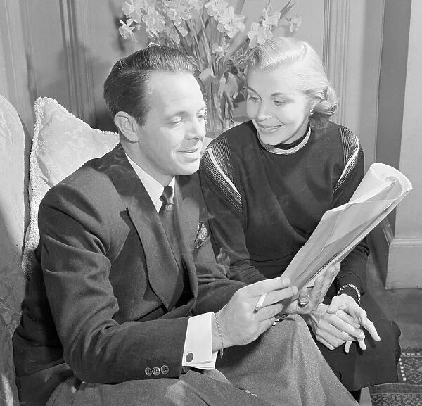 Louis Hayward actor and his wife June. Louis plays the part of