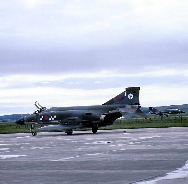 A MacDonald Douglas Phantom F4 aircraft of Number Six Squadron prepares for take off