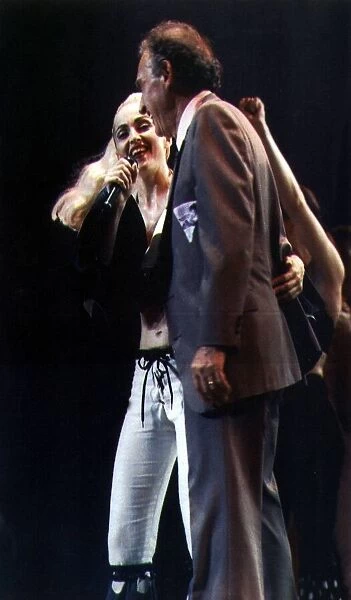 madonna on stage with her father singing happy birthday on the day he turns 59
