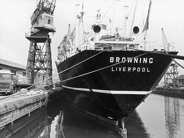 Malt Barley seen here being loaded on to the cargo vessel Browning at Middlesbrough Docks