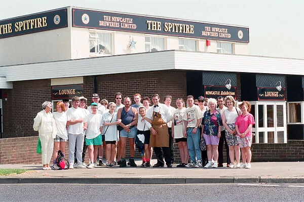 Managers and staff from Scottish and Newcastle breweries set off from the Spitfire pub in