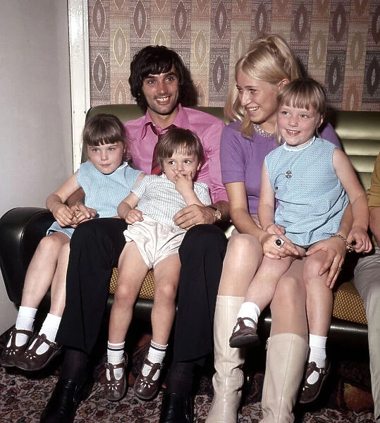 Manchester United footballer George Best and his bride to be Eva Haraldsted with his