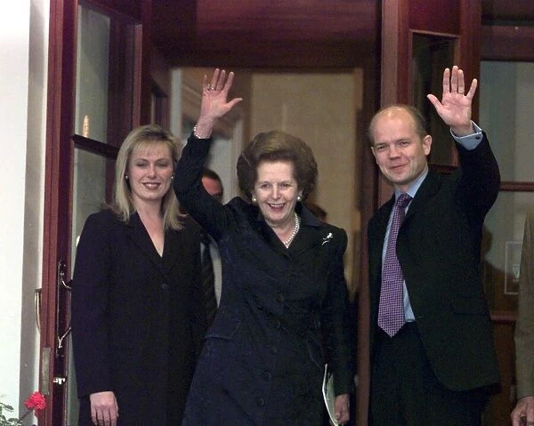 Margaret Thatcher former British Prime Minister Oct 1998 with William Hague Leader of