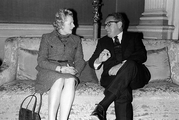 Margaret Thatcher and Henry Kissinger meet at Claridges - February 1975