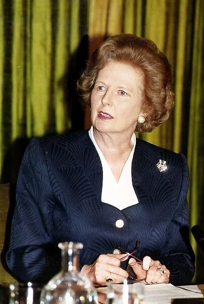 Margaret Thatcher Prime Minister and leader of Conservative Party 1990