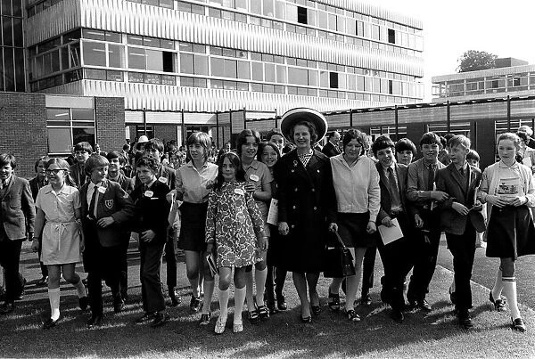 Margaret Thatcther May 1971 Minister of Eductaion Maggie Thatcher opens
