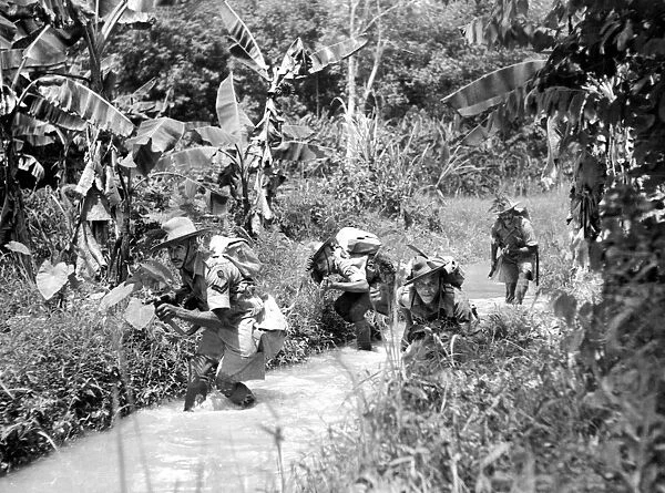 Men of the 9th Ghurkas in the Malayan jungle. 20th December 1941