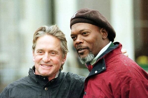 Michael Douglas and Samuel L Jackson October 1998